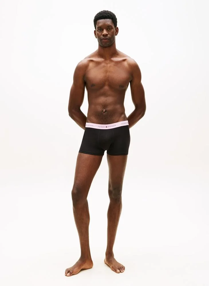 TOMMY HILFIGER  3-Pack Signature Repeat Logo Waistband Trunks for Men | Best Price UAE