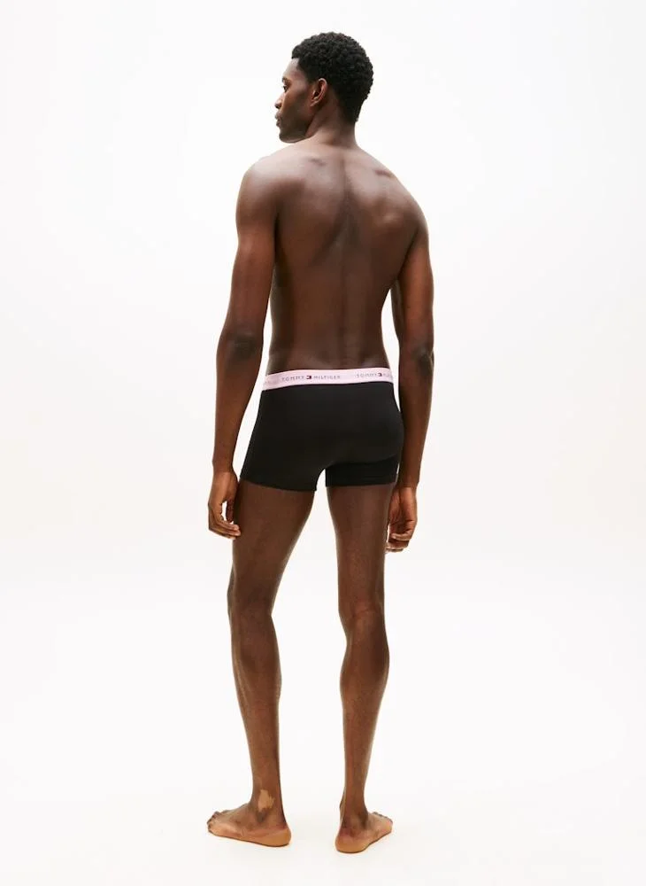 TOMMY HILFIGER  3-Pack Signature Repeat Logo Waistband Trunks for Men | Best Price UAE