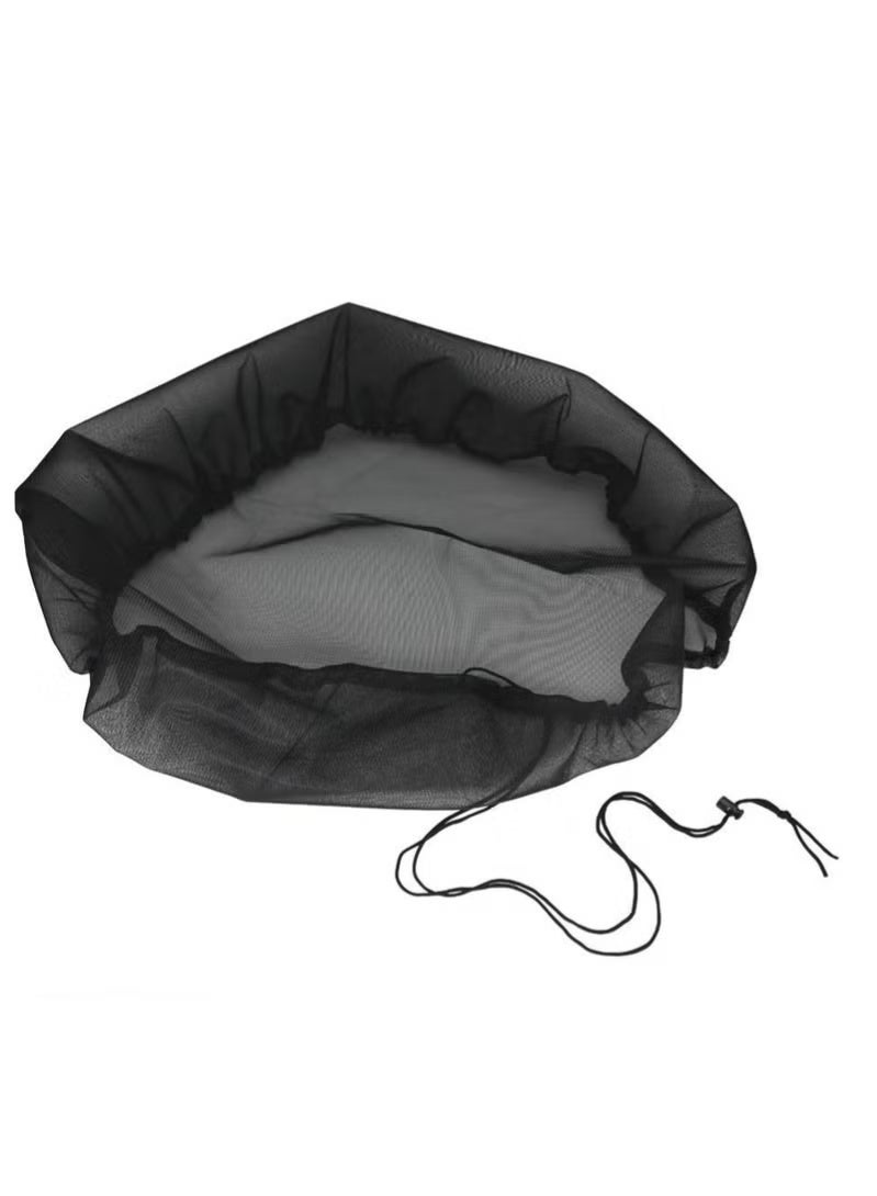 Geustos Mesh Cover for Rain Barrels 2pcs  Barrel Netting with Drawstring for Keeping Fallen Leaves and Debris Out of Your Rain Barrel Water Collection Buckets - Image 3