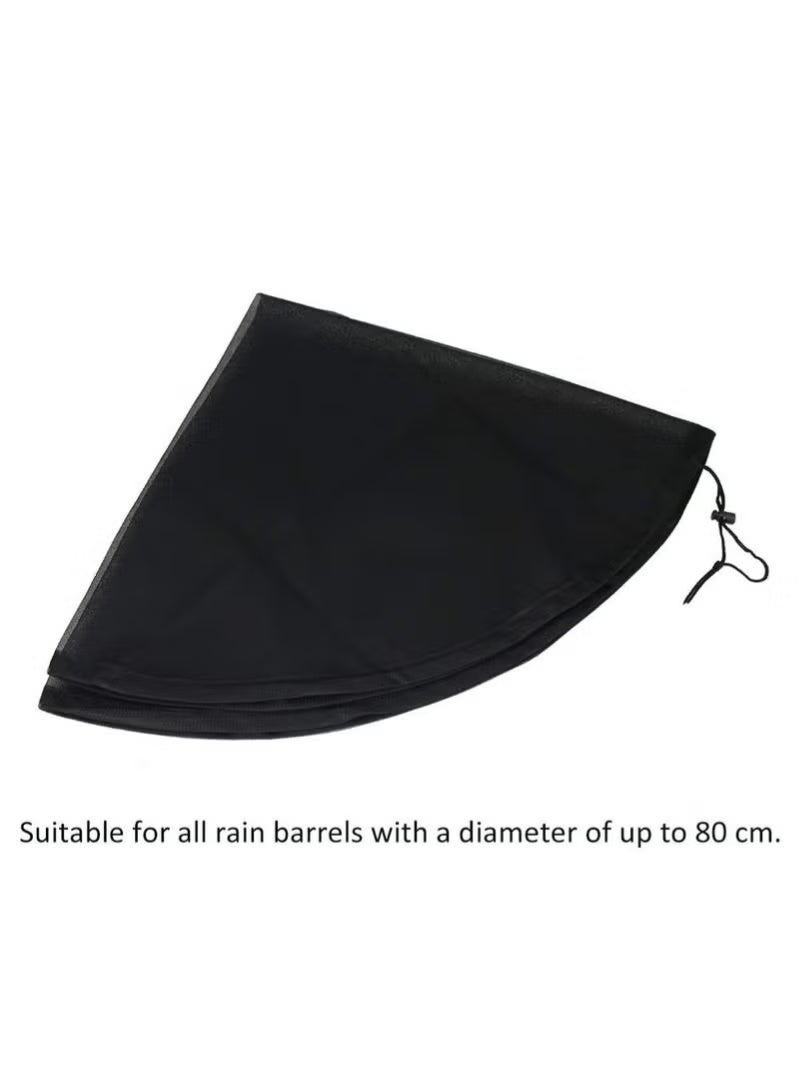 Geustos Mesh Cover for Rain Barrels 2pcs  Barrel Netting with Drawstring for Keeping Fallen Leaves and Debris Out of Your Rain Barrel Water Collection Buckets - Image 5