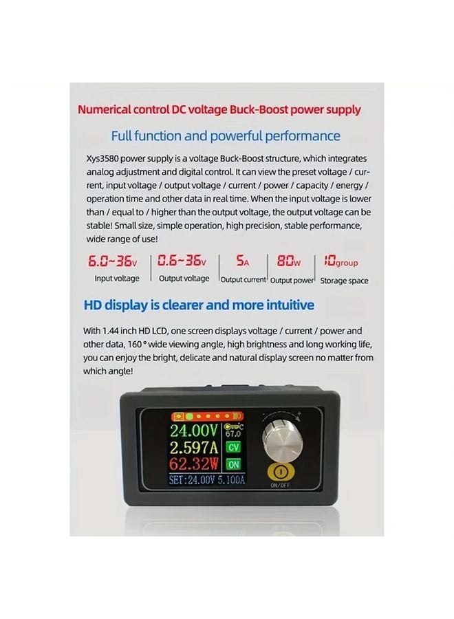 1 PACK DC DC Buck Boost Converter CC CV 5A Power Module Voltage Regulator - Image 4