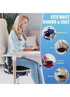 Arabest Donut Pillow Seat Cushion,Donut Chair Cushions for Postpartum Pregnancy & Hemorrhoids,Tailbone Pain Relief Cushion,Memory Foam Seat Cushions for Office&Home Chairs (Black)  - Image 5