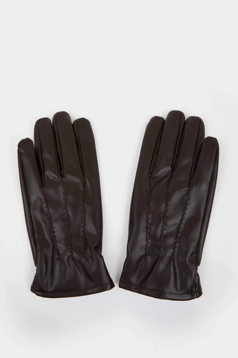 ديفاكتو Man Faux Leather Gloves