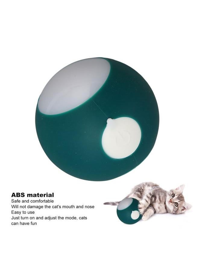 NIBEMINENT - Interactive Cat Toys Ball Relieve Boredom Bite Resistant Electric Automatic Moving Bouncing Rolling with Feather Green - Image 1