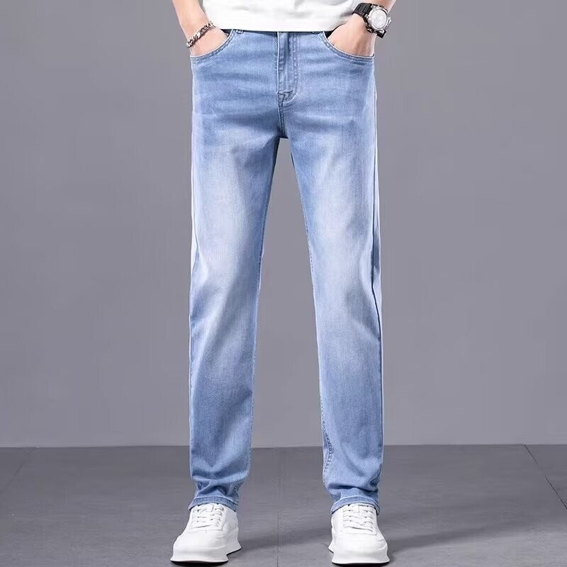Unisex Classic Denim Jeans Loose Fit Daily Outdoor Wear - Image 1