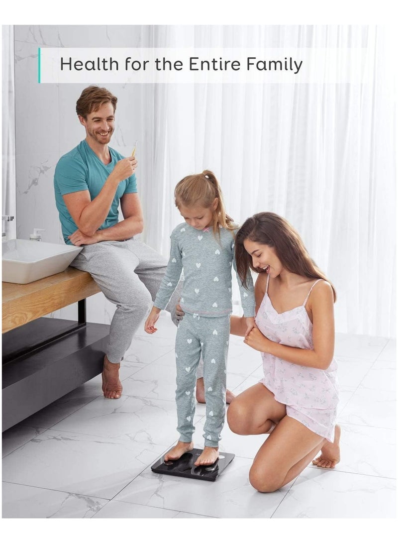 مقياس eufy الذكي C1 مع بلوتوث، مقياس دهون الجسم، ميزان حمام رقمي لاسلكي، 15 قياسًا، الوزن/دهون الجسم/مؤشر كتلة الجسم، تحليل تكوين الجسم للياقة البدنية، أسود/أبيض، رطل/كجم - Image 4