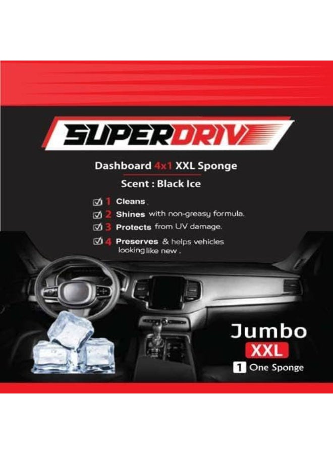 XXL Superdrive Sponge 4 In 1 Dashboard & Leather polish -Black Ice - Image 1
