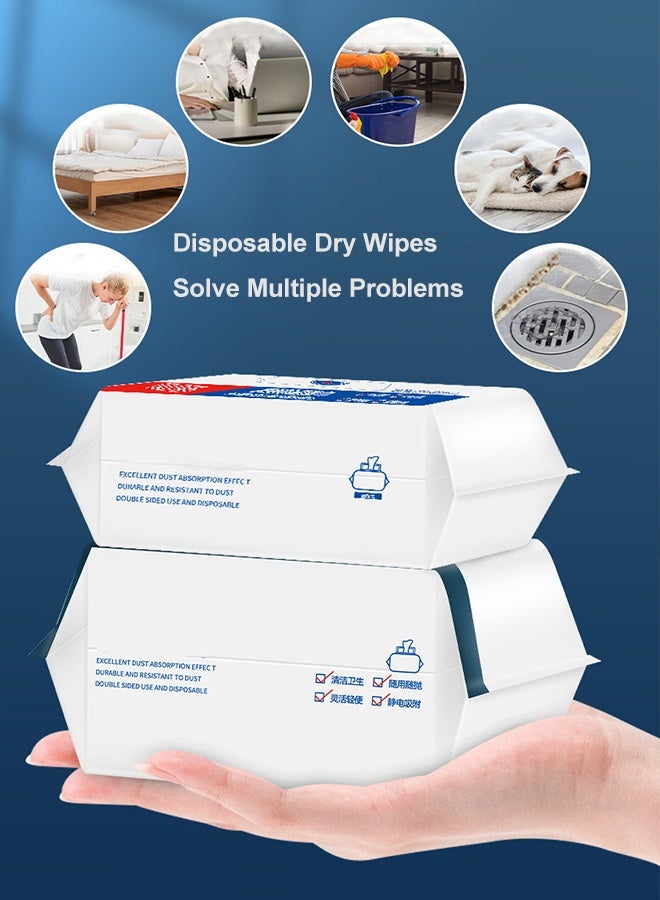 2 Packs of Dry Sweeping Cloths, Disposable Pads for Floor  Mops, Dusting Cloths Electrostatic Cloths, Microfiber Mop Pads，Disposable Duster Refills Mops for Cleaning Hardwood Floor Dust, Disposable Paper Clean Dust & Hair for Floor, Window, Camera, TV, Wall ,Door, 30 Tablets Per Pack - Image 3