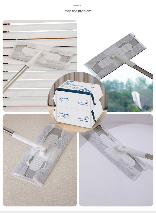 2 Packs of Dry Sweeping Cloths, Disposable Pads for Floor  Mops, Dusting Cloths Electrostatic Cloths, Microfiber Mop Pads，Disposable Duster Refills Mops for Cleaning Hardwood Floor Dust, Disposable Paper Clean Dust & Hair for Floor, Window, Camera, TV, Wall ,Door, 30 Tablets Per Pack - Image 4