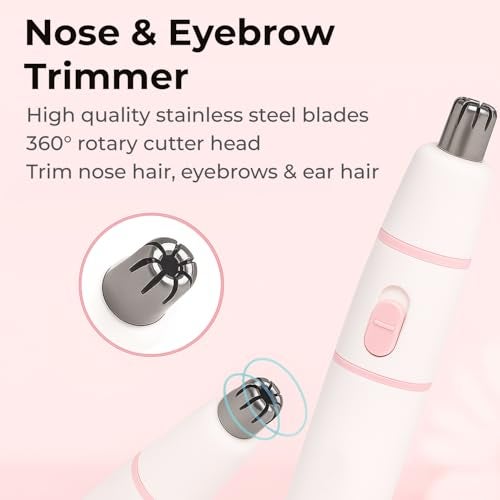 Waldon ES-520 Cordless Nose Trimmer Unisex Suitable for Ear and Eyebrow,Stainless Steel Washable Blade - Image 5