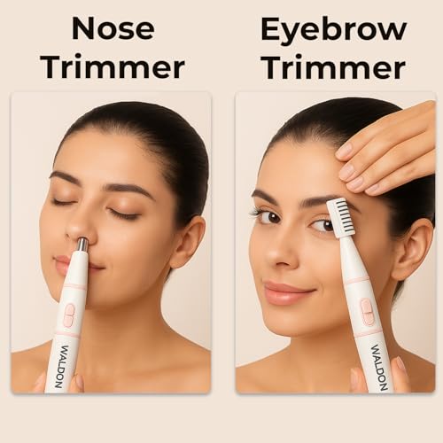 Waldon ES-520 Cordless Nose Trimmer Unisex Suitable for Ear and Eyebrow,Stainless Steel Washable Blade - Image 4