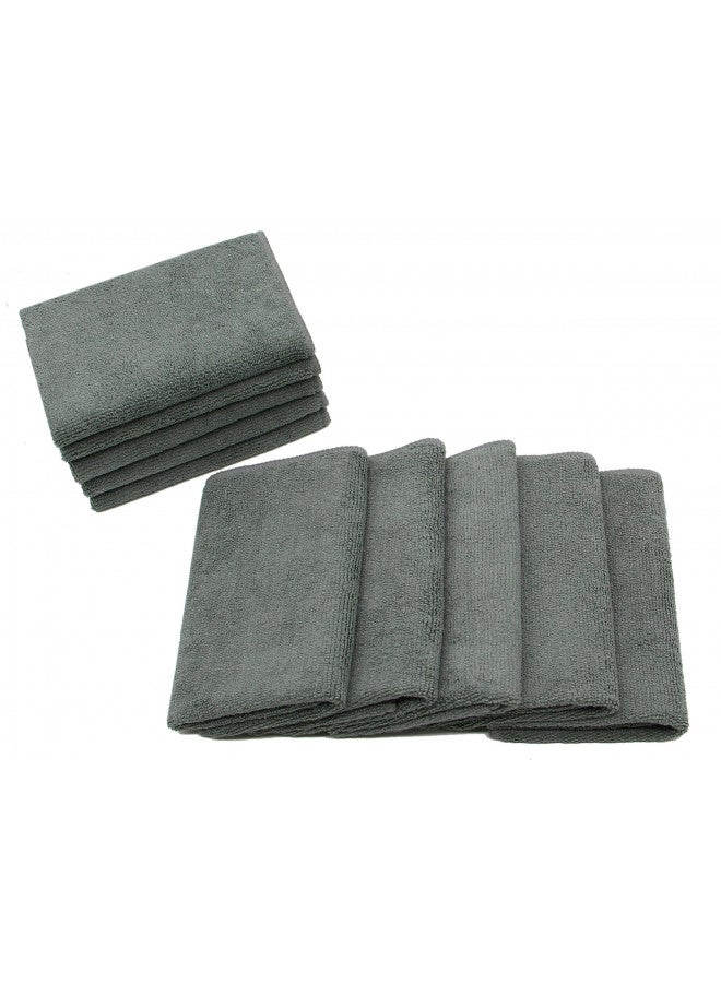 VeraSong Microfiber Dish Cloths Ultra Absorbent Kitchen Dish Rags for Washing Dishes Fast Drying Cleaning Cloth 12InchX12Inch 10 Pack Gray - Image 2