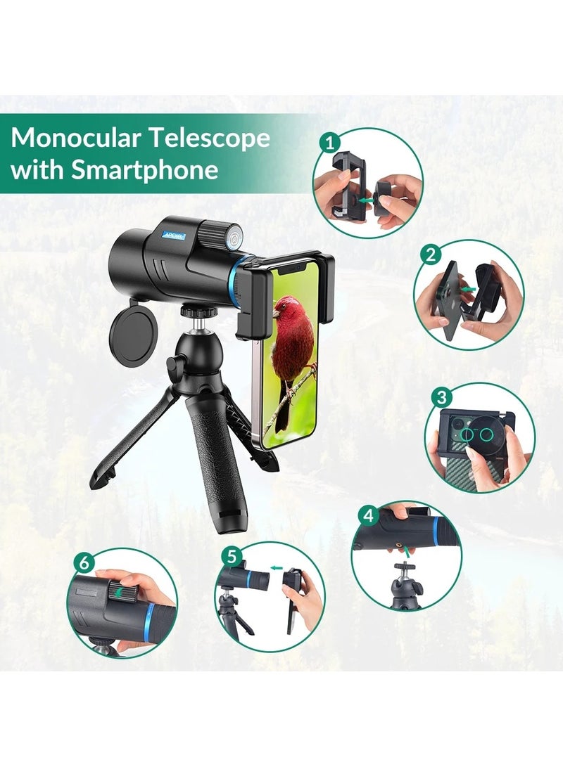 آبيكسل تلسكوب APEXEL HD احترافي أحادي العين BKA4 بريزم زووم أحادي العين مقاوم للماء مع حامل ثلاثي القوائم للصيد في الهواء الطلق والتخييم والتنزه - Image 3