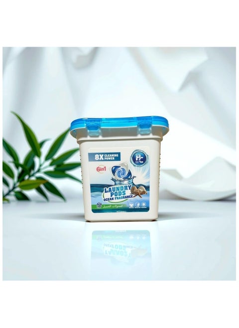 Pink Clean 6-in-1 Laundry Detergent Capsules with Ocean Fragrance – Unrivaled power and perfect results! 💪 8x stronger than regular detergents – deep cleaning that removes the toughest stains with ease. 🌀 Completely replaces laundry detergent – ​​no need for additional products! with 10 Pcs - Ocean Fragrance Flavor