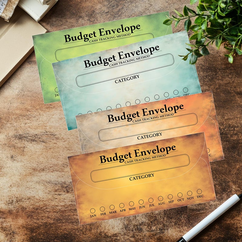 PARTH IMPEX 120 Pack Vintage Budget Envelopes for Cash, Budgeting Tracker Binder, Money Saving Challenge, Great for Money Management, Cash Stuffing and Savings Organizer 3.5" x 7" in 12 Color - Image 3