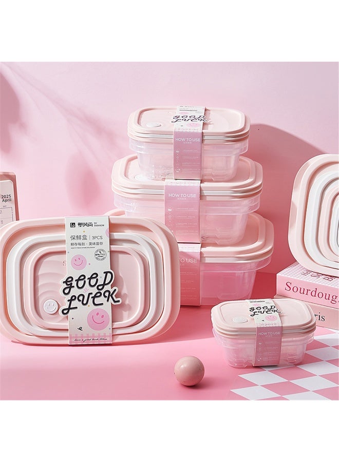 2 Pack Food Storage Boxes, Transparent Food Container  with Lids | BPA-Free, Stackable & Microwave Safe Plastic Food Box Kitchen Refrigerator Fruit Container for Meal Prep (2 Pack, Pink 6979-2) - Image 4