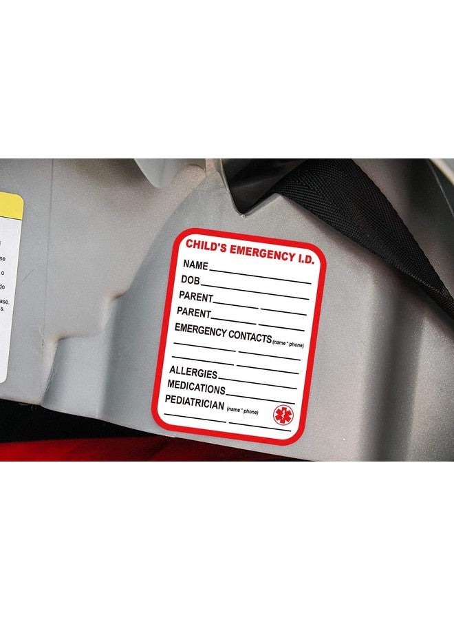 Remarkable Infant I.C.E. (in Case of Emergency) Car Seat Sticker Safety Information - Child Emergency Contact Car Seat Safety Alert Attachment Tag Stickers (8 Pack) - Image 3