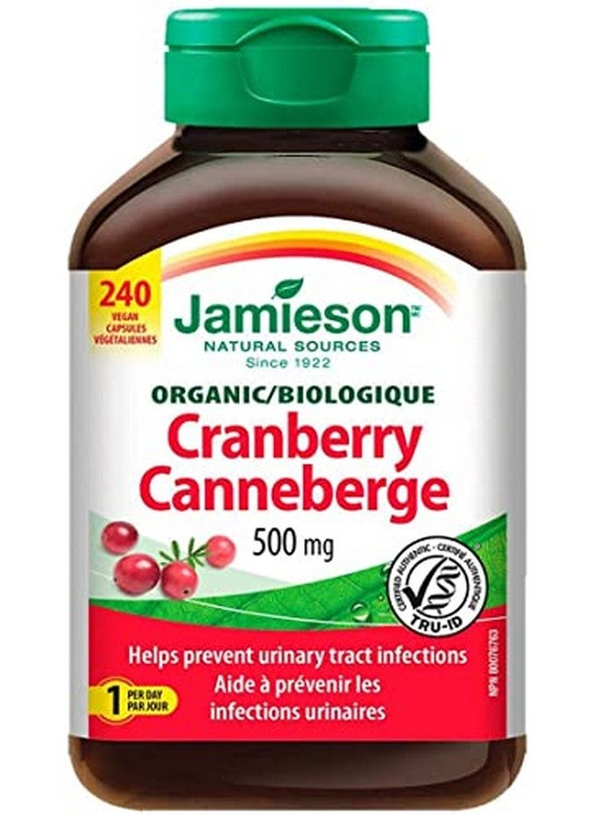 Jamieson Cranberry 500Mg 240 Vegan Capsules - Image 1