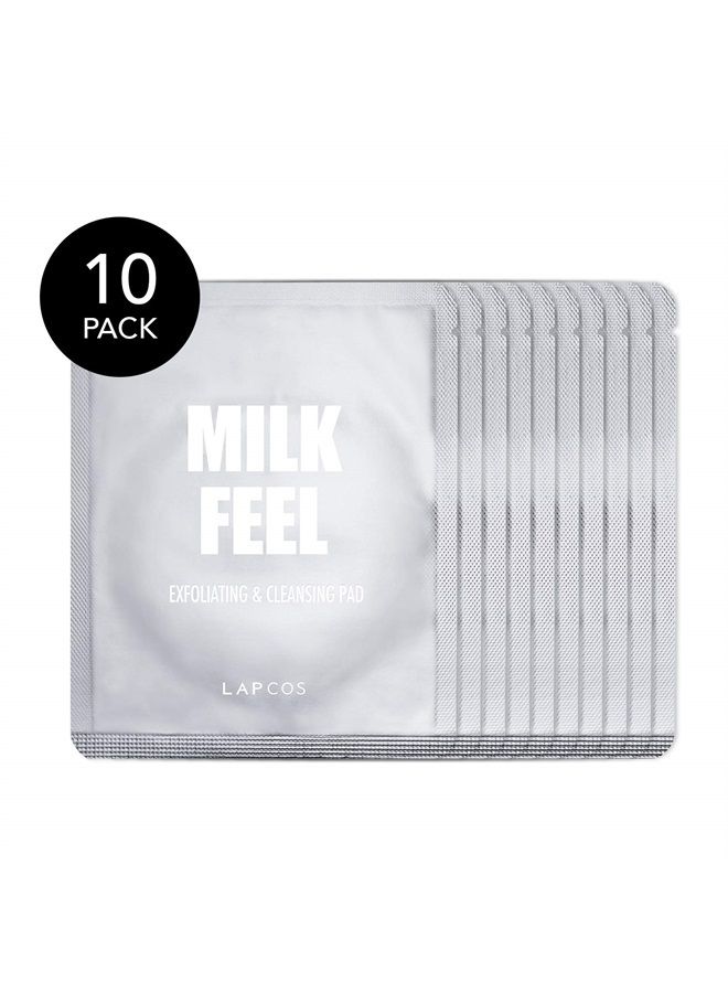 LAPCOS Milk Feel Exfoliating and Cleansing Pads, Brighten & Clear Acne Prone Skin, Nourishing for Improved Skin Texture, Single Scrub (10-Pack) - Image 2