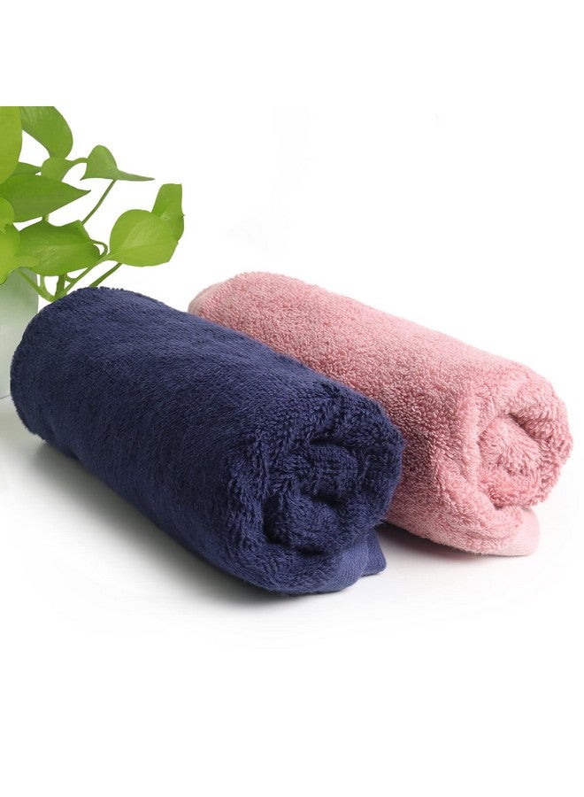 HEELIUM Bamboo Hand Towel | Ultra Absorbent & Anti-Bacterial | 3X Softer Than Cotton Towels | 65 X 40 cm - 600 GSM | Pack of 2 - Peach, Blue - Image 1