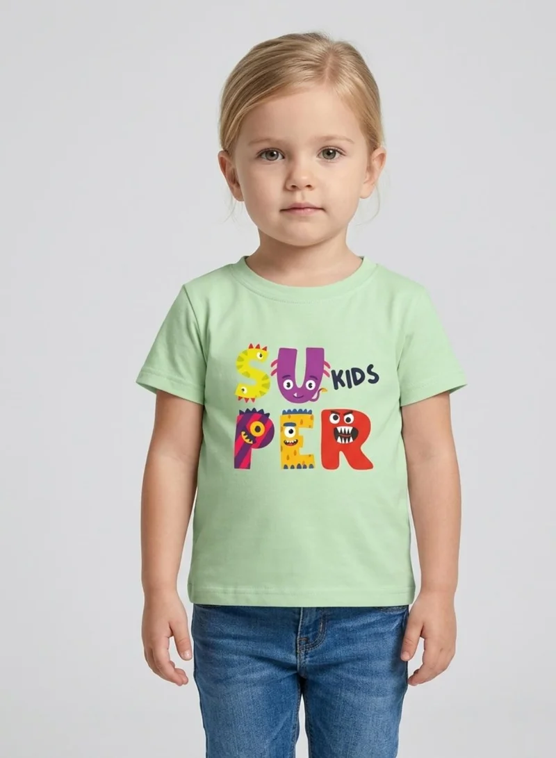Babyqlo Unisex  Super Kids printed Casual T-Shirt