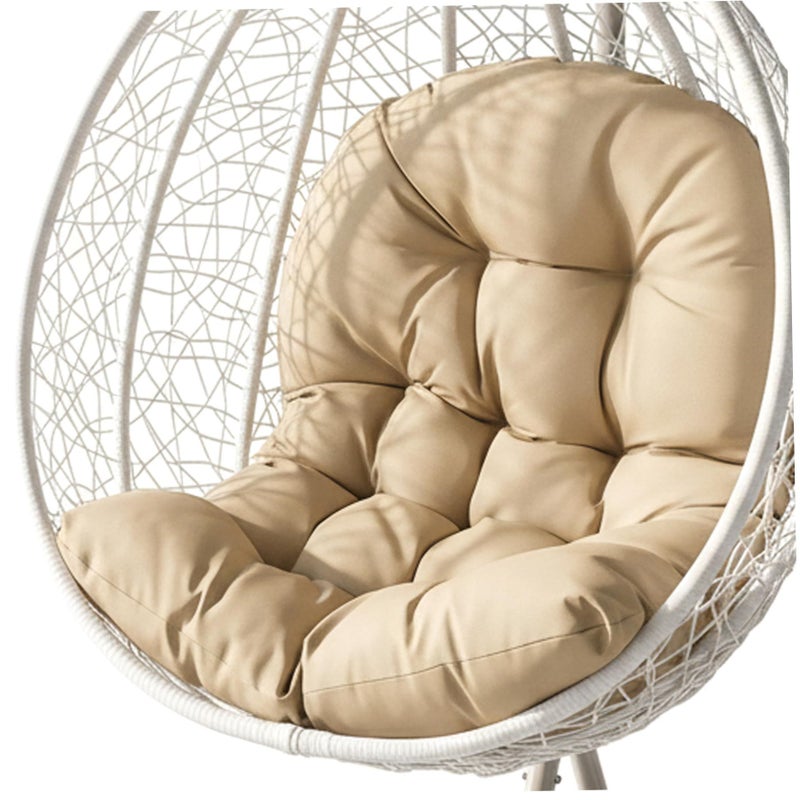 Water Resistant Egg Chair Cushion Replacement Hanging Chair Cushion With Thick Padding For Patio Balcony Garden Swing Chairs Khaki - Image 2