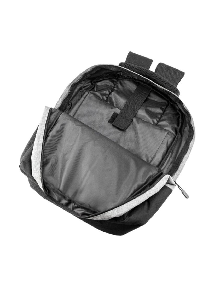 Ar supply Ar C Backpack by Arij Bags | Laptop Backpack, Fits Up To 15.6 Inch Laptop, Dedicated Laptop Compartment, Large Main Compartment, Outer Pockets, Daily Use, Work and University (44 × 32 × 14 cm) (Black & Grey) - Image 2