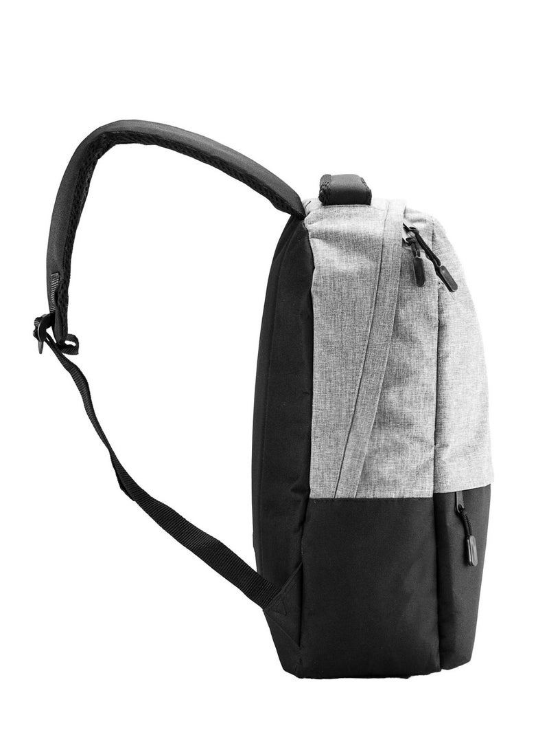 Ar supply Ar C Backpack by Arij Bags | Laptop Backpack, Fits Up To 15.6 Inch Laptop, Dedicated Laptop Compartment, Large Main Compartment, Outer Pockets, Daily Use, Work and University (44 × 32 × 14 cm) (Black & Grey) - Image 3