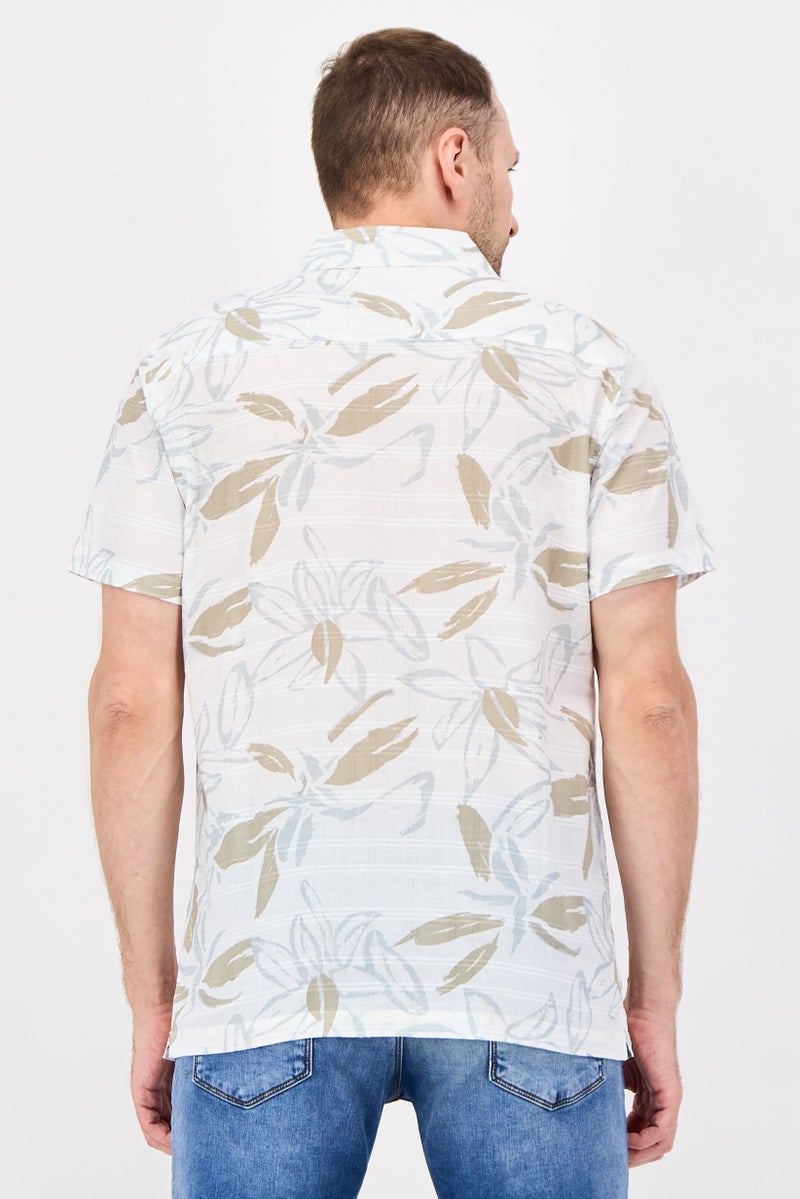 Threadbare Men Regular Fit Short Sleeve Allover Print Casual Shirt, Multicolor - Image 3