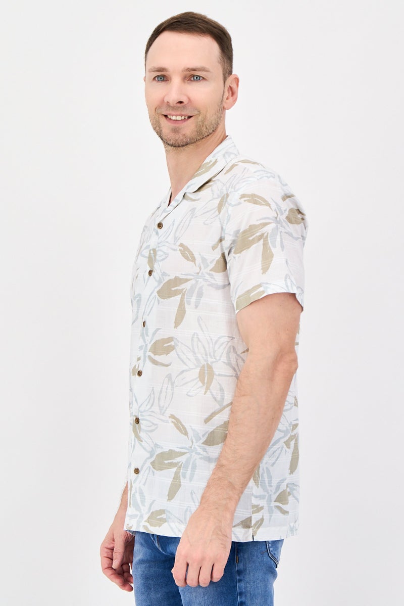 Threadbare Men Regular Fit Short Sleeve Allover Print Casual Shirt, Multicolor - Image 2