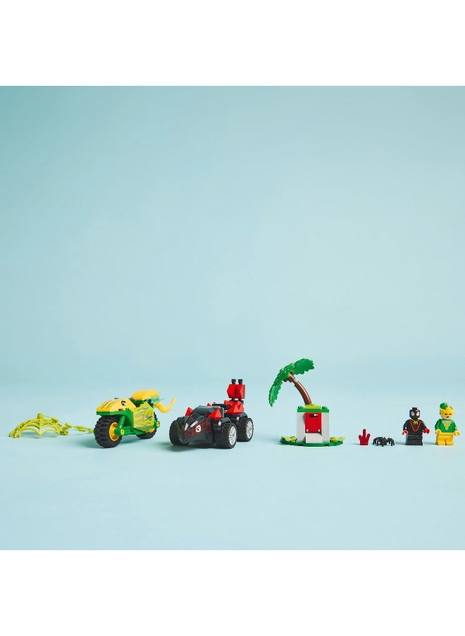 LEGO - LEGO Marvel Spidey & His Amazing Friends Spin & Electro Dinosaur Vehicle Chase 11198 Building Set (124 Pieces) - Image 1