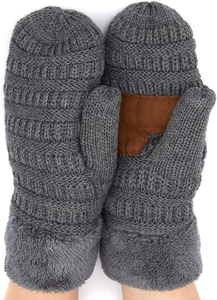 Funky Junque Mittens for Women - Fleece Lined Womens Winter Gloves, Fuzzy Warm Mittens, Cold Weather Fashion Accessories - Image 1