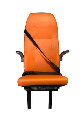 Abronn Doctor Seat Non Rotatable with Backrest Adjustment, Folding Seat Cushion, Armrests, Built-in 3-Point Seat Belt for Ambulance and Medical Transport - Durable Healthcare Furnishing-Orange - pzsku/Z4A0BED954528A0006638Z/45/_/1732523793/0d4d9eab-6c48-462e-85ab-e62398deae6e