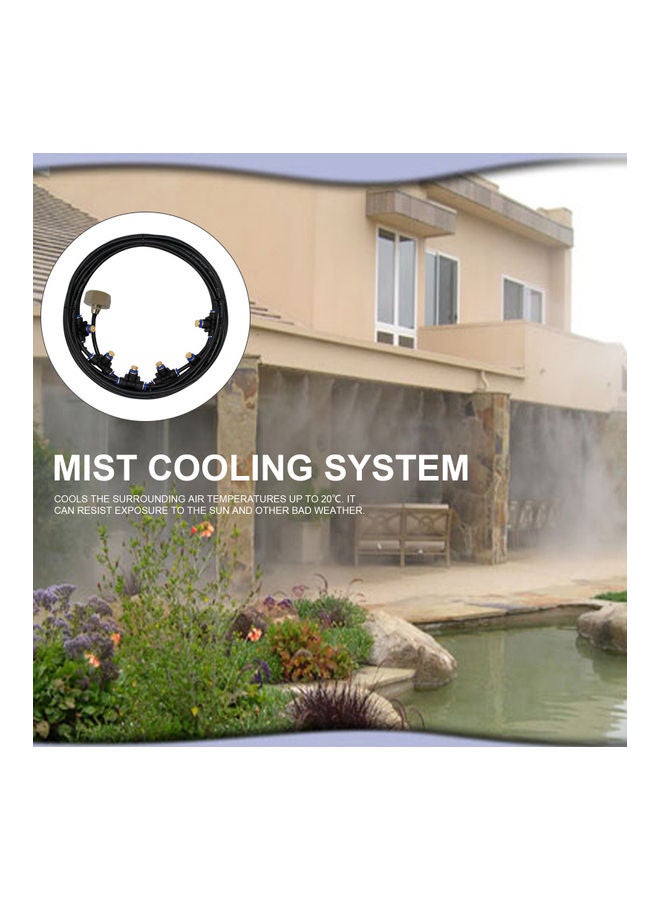 Loquat Outdoor Sprinkler Hose With 6 Mist Nozzles Kit Black 20feet - Image 4