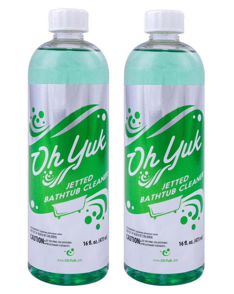 Oh Yuk Jetted Bathtub Cleaner for Jet Tubs, Whirlpools, The Most Effective Jetted Tub Cleaner, Septic Safe | Two 16 Ounce Bottles! - Image 1