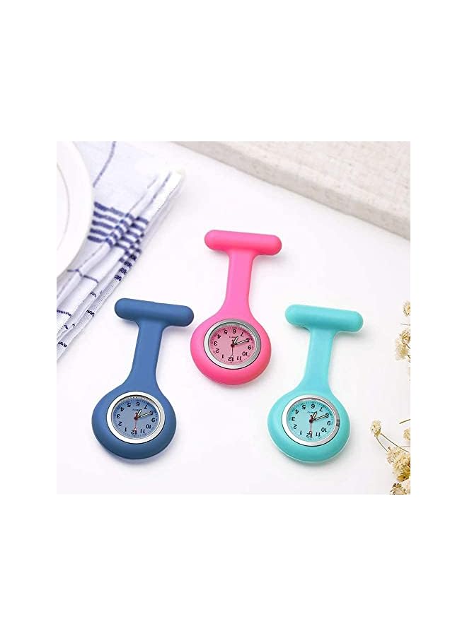 erorex Pcs Nurses Watch, Clip On Silicone Nurse Watches, With Security Pin, Portable Watch With Glow Pointer, High Precision Quartz Movement, Easy To Read, For Nurses And Other Medical Professionals - Image 5