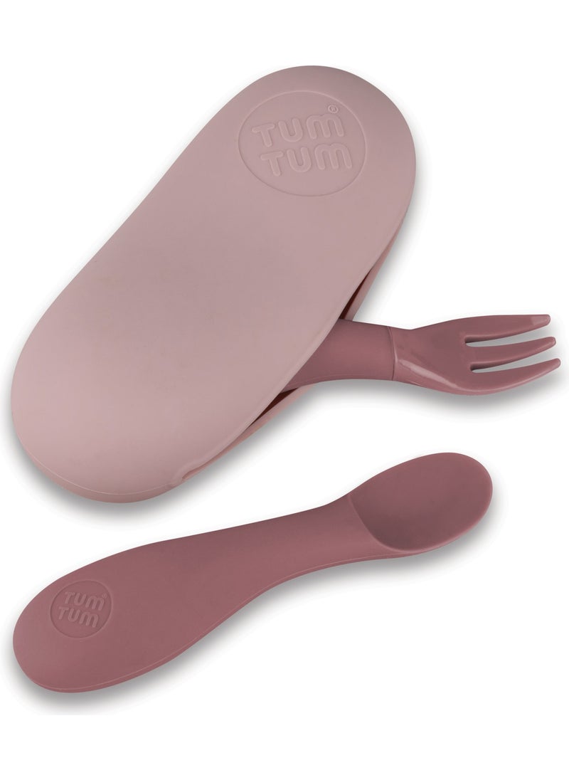 TUM TUM Tumtum Silicone Exercise Cup / Vacuum Food Bowl / Boxed Food Spoon and Fork Set Betsy Bear  - Image 5