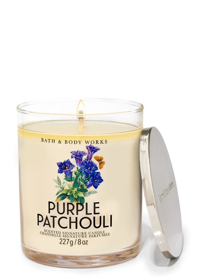 Bath & Body Works Purple Patchouli Signature Single Wick Candle 