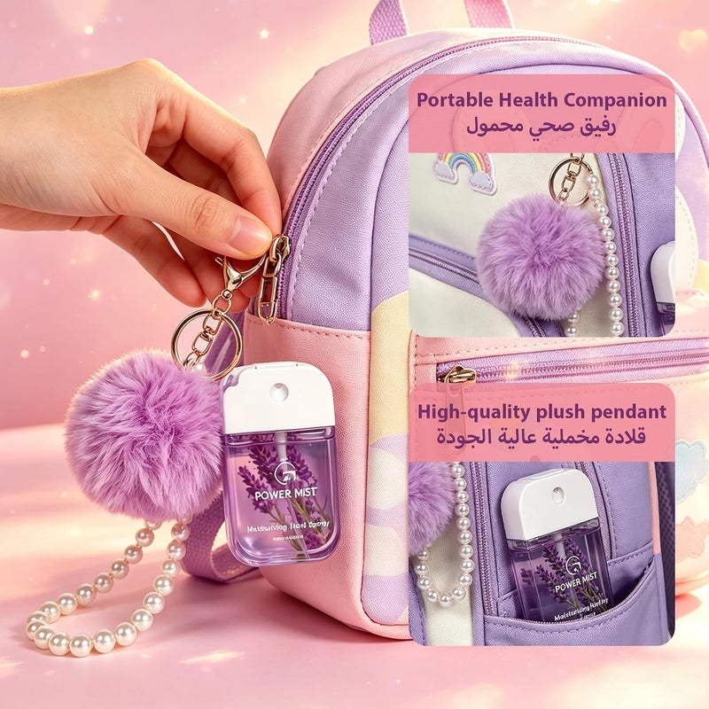 53ml Hand Sanitizer Spray with Cute Plush Pendant, Travel Size Leak-Proof Disinfectant Mist for Hand and Desk Cleaning, School, Camping, Ideal Gifts for Everyone - Image 4