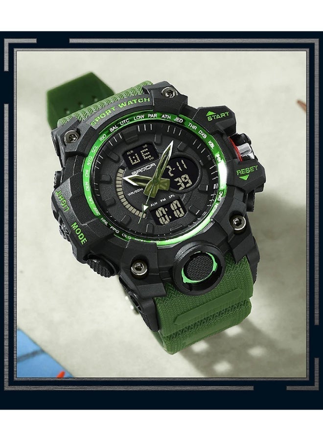 Sanda 3132 Fashionable And Cool Watch Men'S Outdoor Swimming Sports Waterproof Watch Junior High School Students Multi-Functional Dual Display Electronic Watch - Image 2