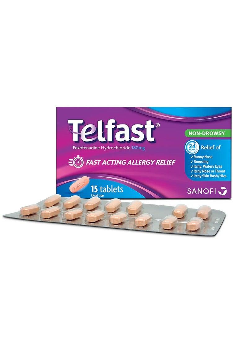 TELFAST 180mg Tablets 15's 