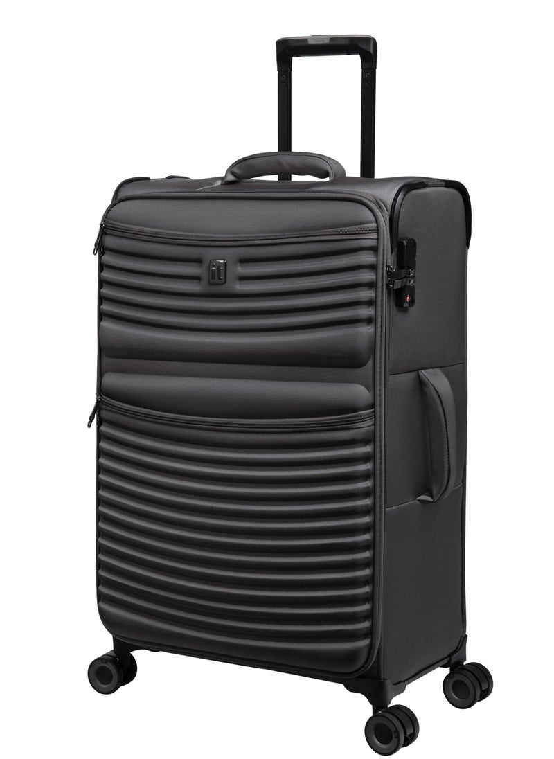 it Luggage it luggage UPPER LITE Precursor, Unisex Polyester Material Soft Case Luggage, 8x360 degree Spinner Wheels, Expandable Trolley Bag, Telescopic Handle, TSA lock, 12-2883B08, Size Medium, Color Charcoal  - Image 1