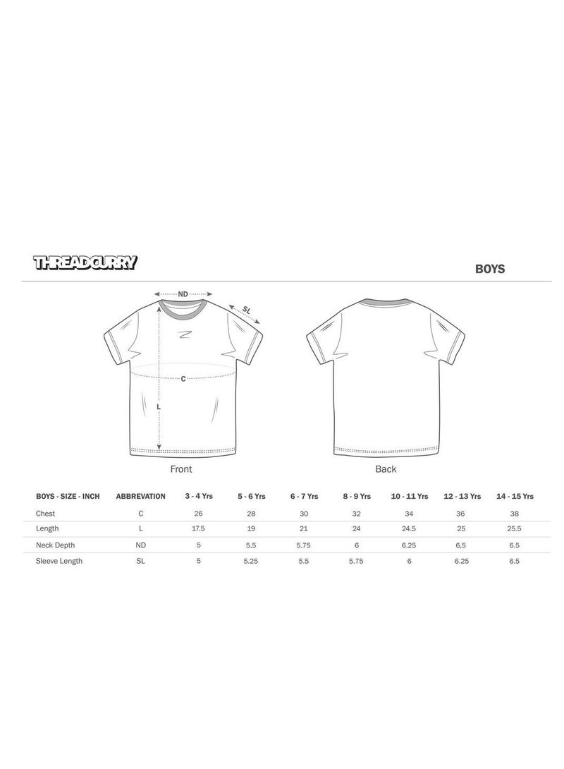 THREADCURRY THREADCURRY Creative Modern Pattern Abstract Cotton Graphic Printed Tshirt for Boys  - Image 3