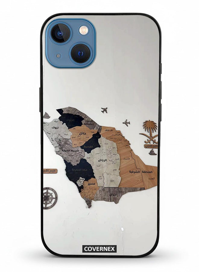 Covernex غطاء حماية آيفون 13 من أبل مزخرف بخريطة المملكة العربية السعودية - Image 2