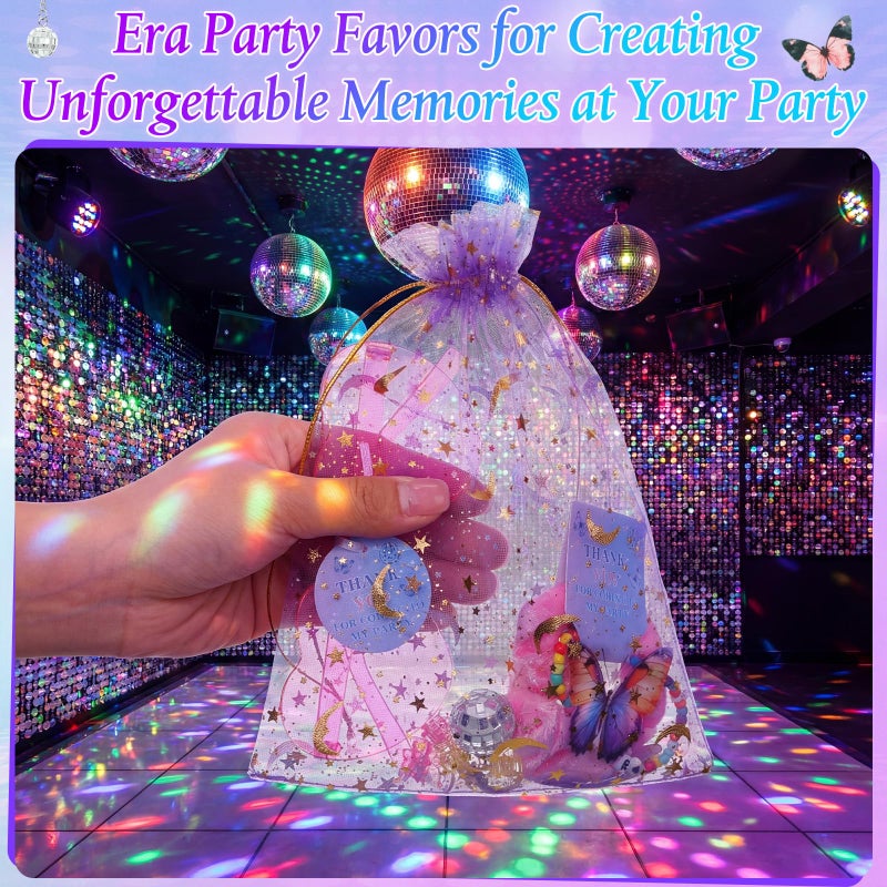 Hoteam 184 Pcs Kpop Theme Party Supplies Popular Singer Favors Friendship Bead Bracelets Velvet Hair Scrunchies Disco Keychain Heart Sunglasses Clips Butterfly Stickers Gift Bags for Fans Y2k Party - Image 4