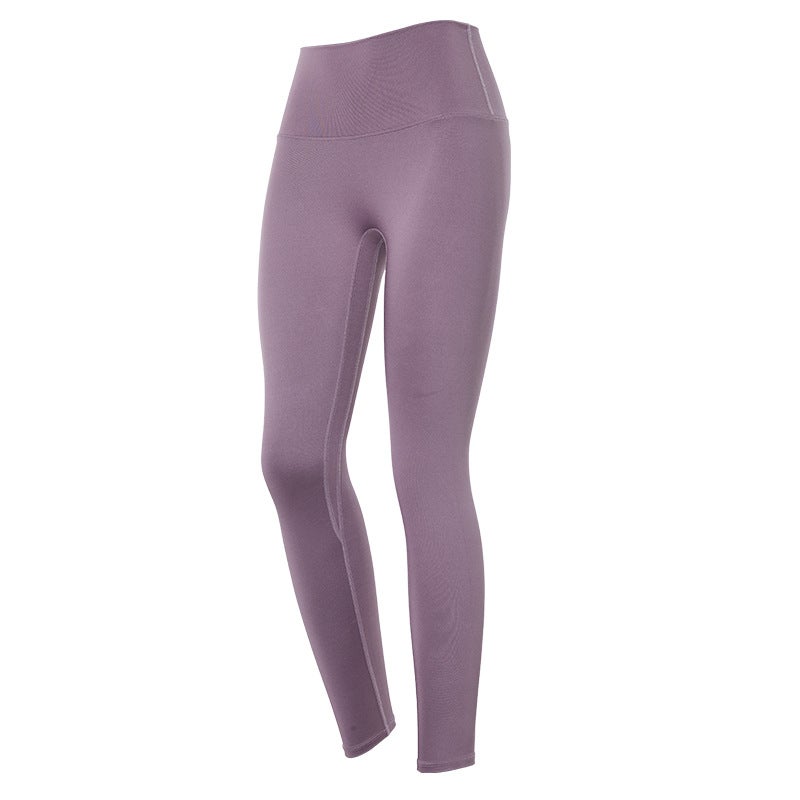 Leggings Light Purple FBF201128 Yoga Pants Women's No Embarrassment Line High Waist Hip Lifting Running Tights Naked Elastic Sports Outer Wear Fitness