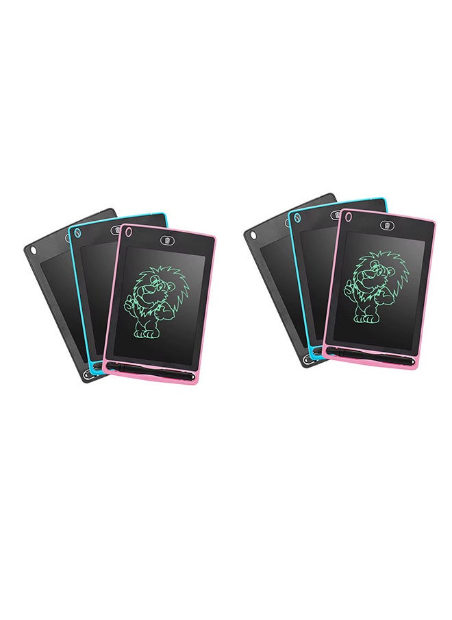 Toyland Pack of 6 LCD 12 Inch Writing Tablet With Stylus Pen Eco-Assorted Colour 