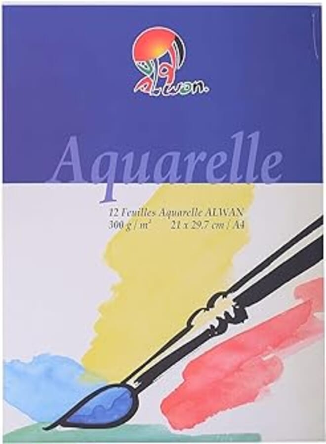 Alwan Drawing Fine Paper Sketch, 300 Gm, A4, 12 Sheets - Multicolor Als-102-Sketch-Book-12-Multicolor