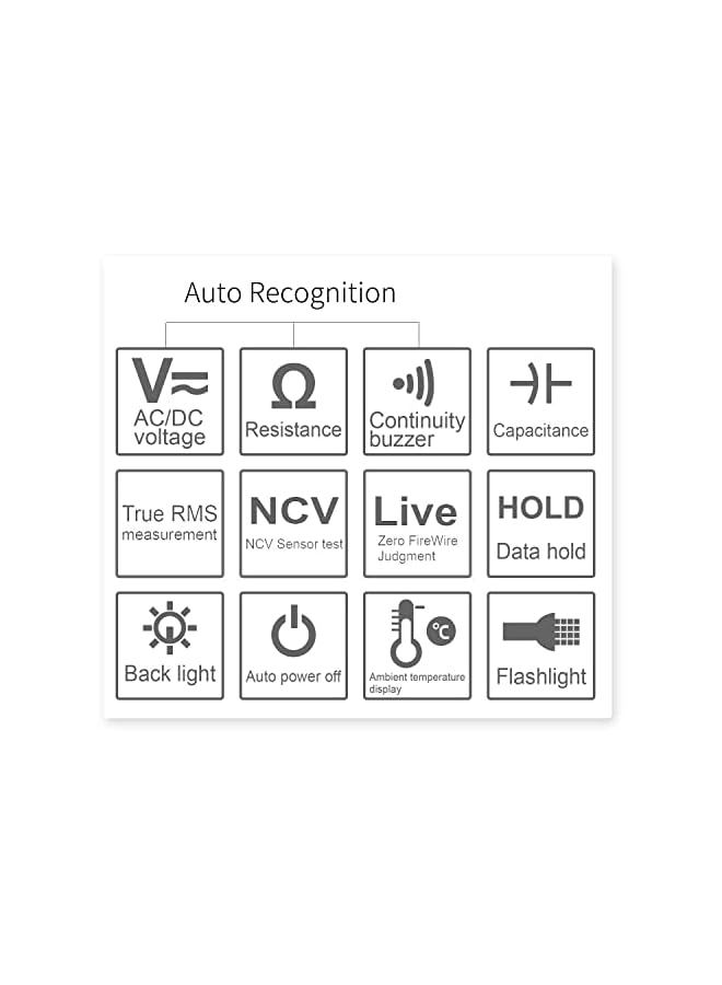 promass Touch Digital Multimeter Color Display Auto Recognition Mini Ncv Handheld Multimeter 1000V Dc Voltage Meter Large Screen Universal Meter (Color Display) - Image 4