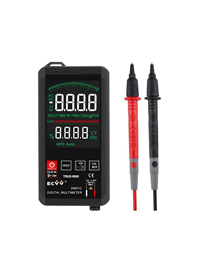 promass Touch Digital Multimeter Color Display Auto Recognition Mini Ncv Handheld Multimeter 1000V Dc Voltage Meter Large Screen Universal Meter (Color Display) - Image 2